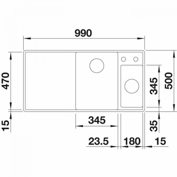 Blanco Axia III 6 S-F (523490)