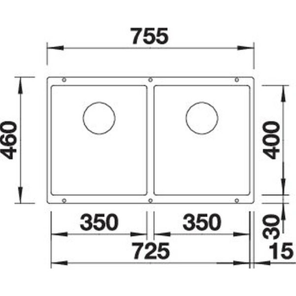 BLANCO SUBLINE 350/350-U für Farbige Komponenten (527827)