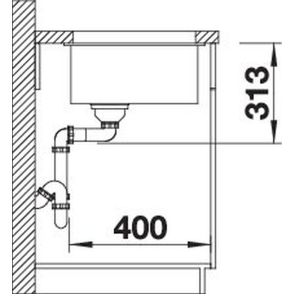 BLANCO SUBLINE 400-U für Farbige Komponenten (527790)