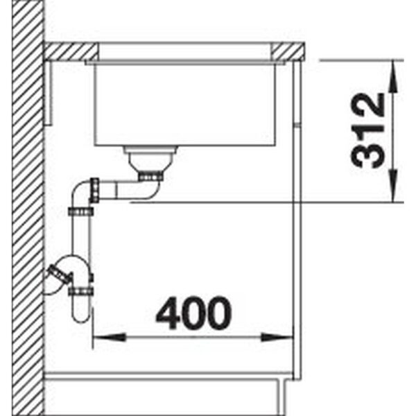 BLANCO SUBLINE 700-U für Farbige Komponenten (527808)